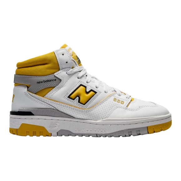 New Balance High Top Sneakers Shoes BB650RCG White Honeycomb Yellow Men\'s main image 2